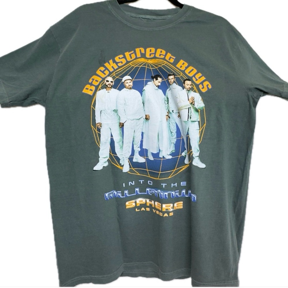 Backstreet Boys Green Into The Millennium Tee Large